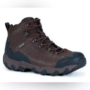 Oboz Bridger Men's Size US 10 Waterproof Hiking Leather Boots Brown